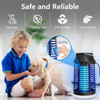 Electric Bug Zapper 4200V 15W Waterproof Indoor/Outdoor Insect Killer Lamp 15W