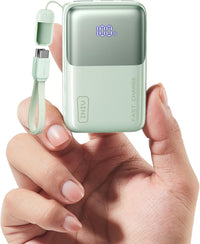 INIU 45W 10000mAh Power Bank PD3.0 USB-C In/Out Fast Charge - Soft Green