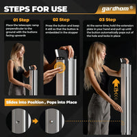 2PCS Telescopic Wheelchair Ramps 5FT, gardhom Portable Adjustable Ramps for Mobility Scooters 272KG Loading Capacity for Home Front Door Stair Steps