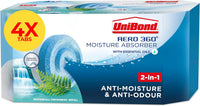 UniBond AERO 360Â° Moisture Absorber Waterfall Freshness Refill Tab, Aromatherapy, Ultra-Absorbent and Odour-Neutralising, for AERO 360Â° Dehumidifier, Condensation Absorbers, Four Pack (4 x 450g)
