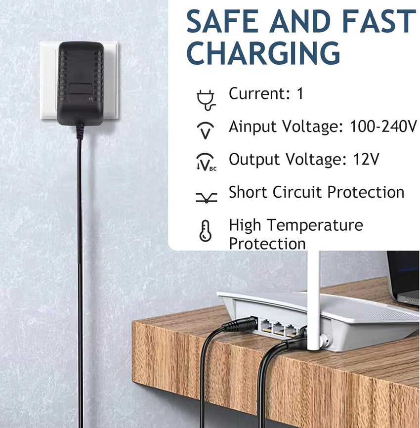 Universal AC/DC Power Supply Adapter 12V 2A UK Converter Adaptor 100-240V 50/60HZ Plug 5.5mm x 2.1mm for Led Strips Lights Audio/Video LCD Wireless Router Security Camera Monitor ADSL Cats WIFI IP