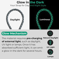 Phone Wrist Strap Lanyard Anti-Theft Glow in the Dark â Black-White