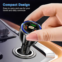 90W USB C Car Charger Adapter 3-Port Fast Car Charger Adapter, Cigarette Lighter USB Charger, Fast Car Charger Socket Compatible with iPhone, Android, Samsung Galaxy