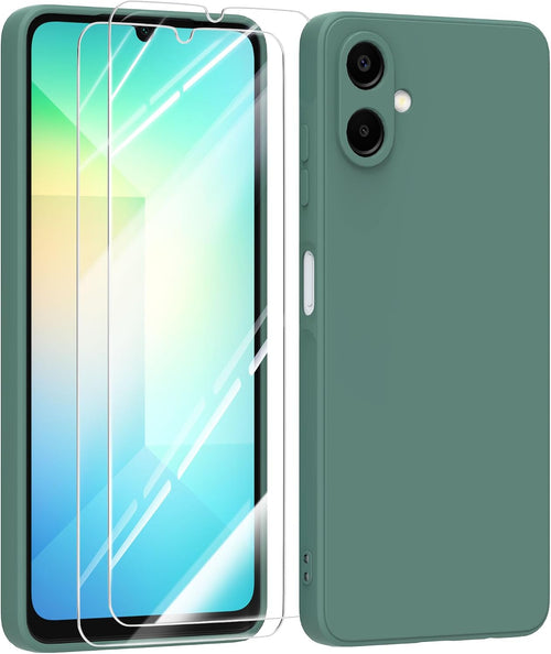 MIKULLE Case for Samsung Galaxy A06 4G Flexible Soft Silicone tpu Bumper Anti-Scratch Protective Shockproof Phone Cover (Dark Green)