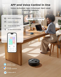 Lefant M210 Robot Vacuum READ DESC USED FLOOR MODEL 2200Pa Slim 7.8cm Self-Charging Wi-Fi App Alexa - M210