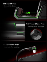 JSAUX Steam Deck Dock, 5-in-1 Docking Station Compatible with Steam Deck/OLED/ROG Ally/Lenovo Legion Go, Steam Dock with HDMI 2.0 4K@60Hz, 100Mbps Ethernet, Dual USB-A 2.0 and 100W USB-C Port-HB0602