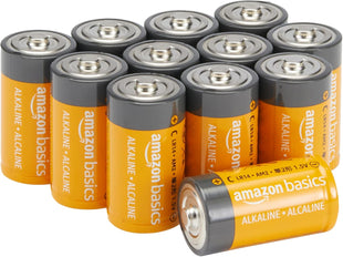 Amazon Basics 12-Pack C Cell All-Purpose Alkaline Batteries, 1.5 Volt, 5-Year Shelf Life