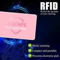 RFID Blocking Card Set Contactless Card Protector Anti-Theft NFC Blocker 6-Pack â Pink