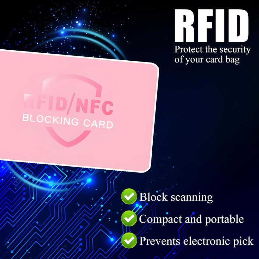 RFID Blocking Card Set Contactless Card Protector Anti-Theft NFC Blocker 6-Pack â Pink