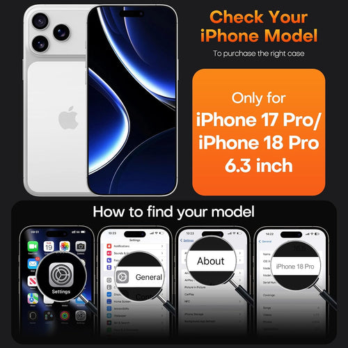 TAURI for iPhone 18 Pro Case/for iPhone 17 Pro Case, Clear