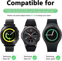 Charging Dock for Samsung Galaxy Watch 46mm 42mm, Upgraded Replacement Charger Cradle with USB Cable Black for Galaxy Watch SM-R800/R810/R815