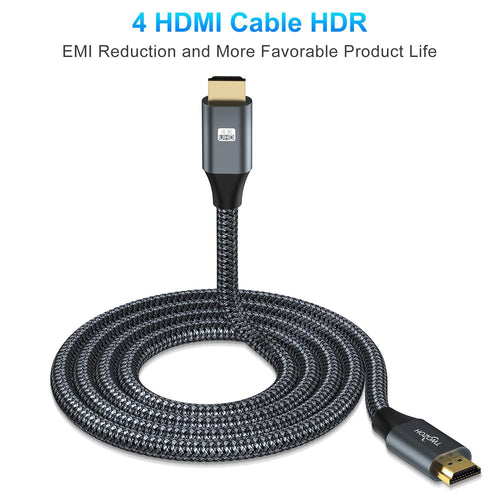 Twozoh 4K HDMI Cable 3M, High Speed HDMI 2.0 Cable, Braided HDMI to HDMI Lead Compatible with PS5, PS3, PS4, PC, Projector, HDTV, Xbox
