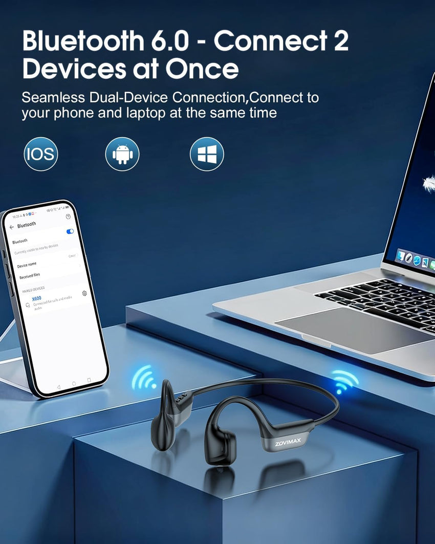 Open Ear Air Conduction Headphones Dual Mode Bluetooth 6.0