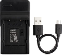 Norifon NP-45 USB Charger for Fujifilm FinePix JX250, JX400, J38, J10, J20, JX520, JX580, JX300, JX680, JX370, JV200, JV100, JZ250, JZ100, JZ300, T550, T200, T350, T310, XP60 Camera and More