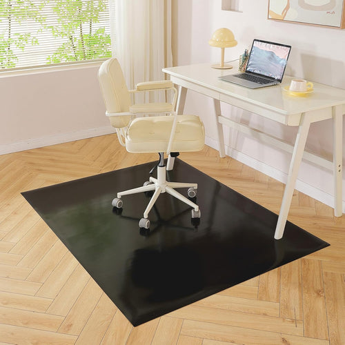 Gaming Chair Mat Non-Slip Waterproof Easy-Glide â Black 100x140cm