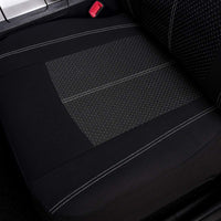 Flying Banner Black Jacquard Car Seat Covers Full Set Airbag Compatible Auto Protector Rear Bench Back Split