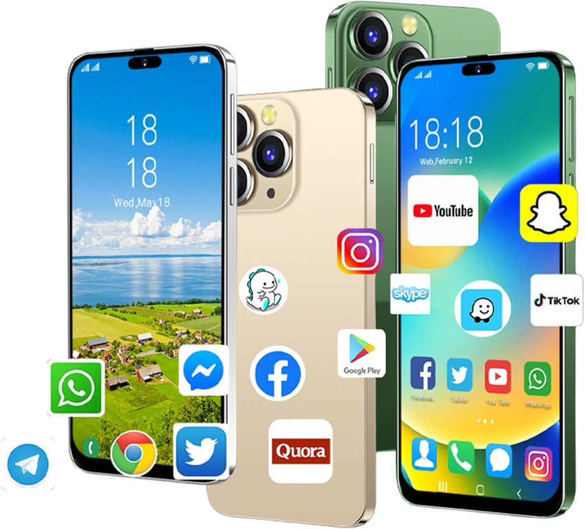 PrzTIk 6.3" HD Screen Cheap Smartphone, 16GB ROM (Expansion to 128GB), 4000mAh Large Battery, Dual SIM Dual Camera,Android 10.0,Support WIFI Bluetooth Face ID Mobile Phone (Purple)