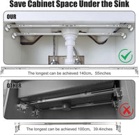 Undermount Sink Support Kit Adjustable 51â140cm Stainless Steel Heavy Duty â 2 pcs