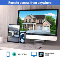 TOWODE 16 Channel CCTV Camera System Surveillance Video Recorder with 1TB Hard Drive,16CH DVR Supports 5MP/4MP/1080P AHD/TVI/CVI/IP Cameras, 24/7 Surveillance Recording,Human Detection,Remote Access