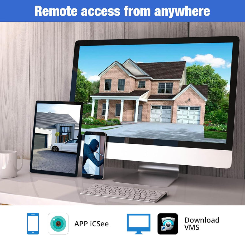 TOWODE 16 Channel CCTV Camera System Surveillance Video Recorder with 1TB Hard Drive,16CH DVR Supports 5MP/4MP/1080P AHD/TVI/CVI/IP Cameras, 24/7 Surveillance Recording,Human Detection,Remote Access