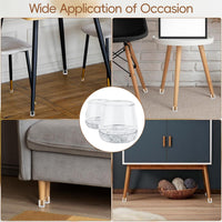 28Pcs Chair Leg Floor Protectors, BAIPOK Rectangle Chair Leg Cover Protectors, Rubber Furniture Feet Cup for Hardwood Floors(Fit:23-29mm)