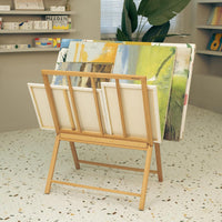 MEEDEN Folding Print Rack - Wooden Art Storage Rack - Artist Storage and Display Rack for Canvas, Art, Prints, Panels, Posters, Art Gallery Shows - Large