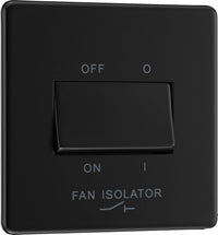 BG Fan Isolator Switch Triple Pole 10A - Matt Black