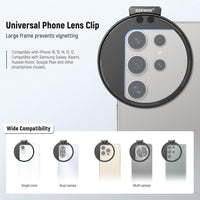 NEEWER 67mm Magnetic CPL Filter, Circular Polarizing Filter with Cold Shoe Camera Lens Clip, Photography Accessories Compatible with Samsung Galaxy Android