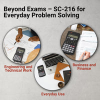 SC-216 Non-Graphing Scientific Calculator, Middle/High School, Fraction Key BATTERIES INCL
