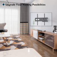 BONTEC TV Wall Bracket for 23-70 Inch LED LCD OLED Screens, Full Motion Double Arm TV Wall Mount Swivels Tilts Extends up to 380mm, Holds 45kg, Max VESA 400x400mm, Includes Spirit Level