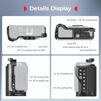 SMALLRIG Camera Cage R50V for Canon R50V Full Cage with Top Handle QR Plate & Cold Shoe â Black