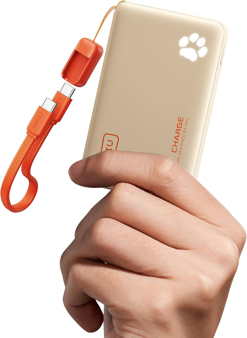 Portable Power Bank 10000mAh 45W PD Fast Charge Ultra Slim â Beige