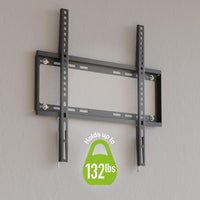 D-Line TV Wall Bracket for 32-70 Inch TVs, Ultra Low Profile TV Bracket with Spirit Level, Slim Flat to Wall TV Mount - VESA 200x200mm - 400x400mm, Holds up to 60kg