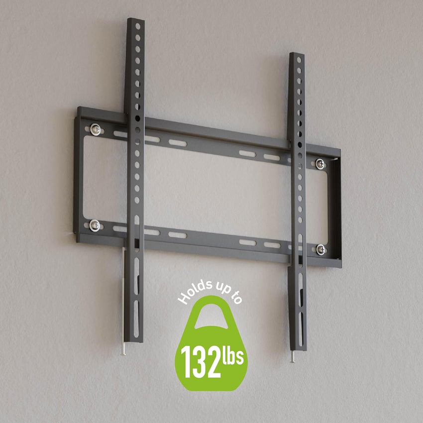 D-Line TV Wall Bracket for 32-70 Inch TVs, Ultra Low Profile TV Bracket with Spirit Level, Slim Flat to Wall TV Mount - VESA 200x200mm - 400x400mm, Holds up to 60kg