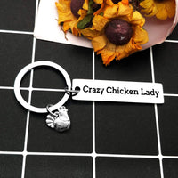 Chicken Keyring Funny Gift for Chicken Lovers Poultry Farmer Ã¢ÂÂ One Size