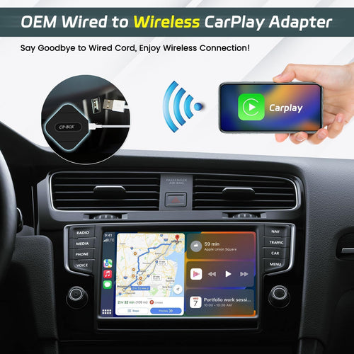 Wired to wireless CarPlay box, wireless CarPlay adapter, keeps the original CarPlay function
