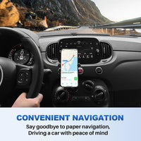 KUNGKIC For FIAT 500 2008-2023 Abarth 595 2012-2023 Car Phone Holder Adjustable Car Phone Holder Accessories Interior 360°Rotation Zinc Alloy ABS