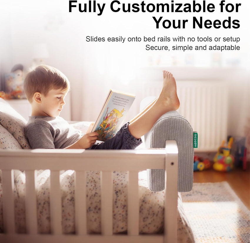 Toddler Bed Bumper Protector Soft Memory Foam â Grey 90cm