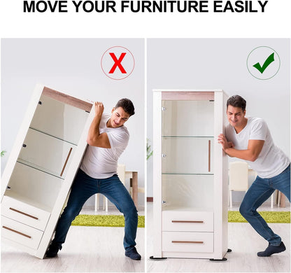 8 Pack Reusable Furniture Movers Sliders for Carpet and Hardwood Floors â Beige