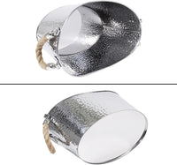 8L Stainless Steel Ice Bucket Champagne Bucket with Hemp Rope Handles Large 8L