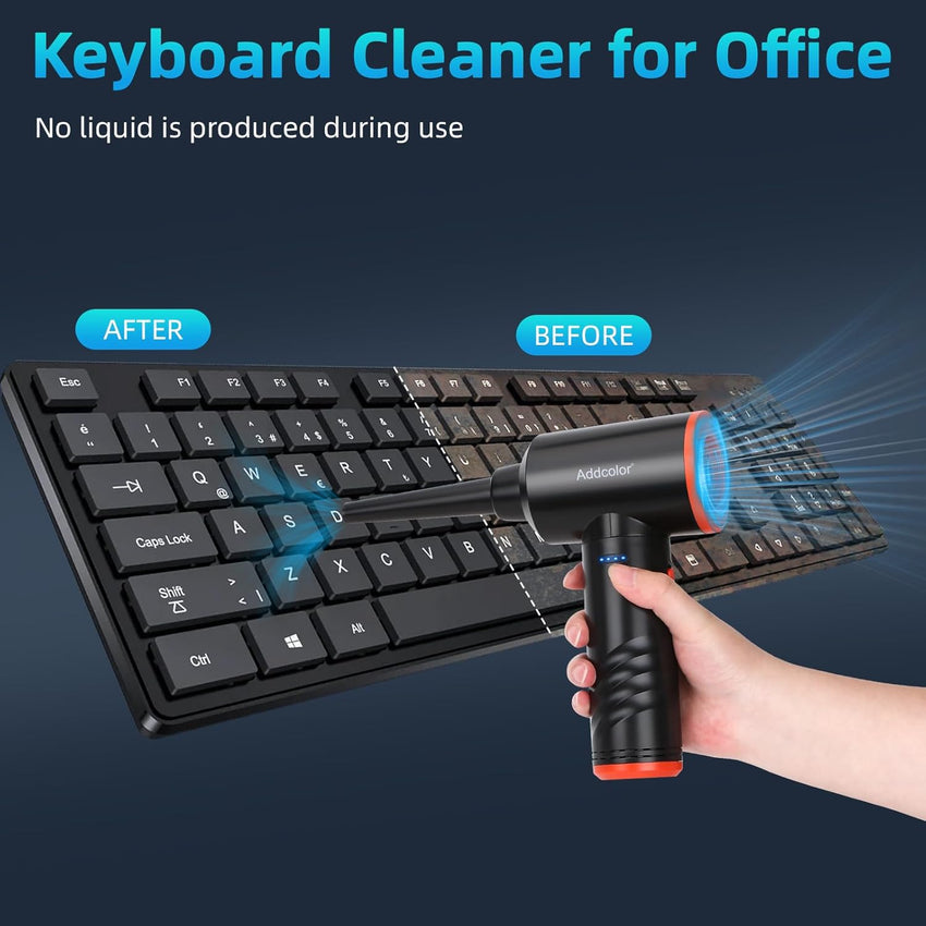 Compressed Air Duster Cleaner for PC with LED Light â Reusable Air Blower
