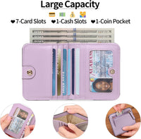 RFID Blocking Leather Bi-Fold Wallet Compact with ID Window & Coin Pocket Ã¢ÂÂ Small