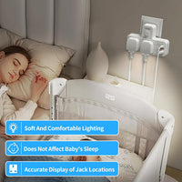 USB C Charger Plug Adapter UK, FDTEK Double Plug Extension Socket with Fast Charger, Multi USB Charging Station with Sensor Night Light, MultiPlug Extender Compatible for Kitchen, School Supplies