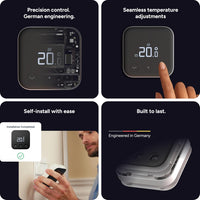 tado Smart Thermostat X Wired Add-On Room Thermostat App & Voice Control White