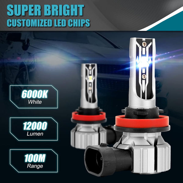 H8 H9 H11 LED Headlight Bulbs Canbus Error Free 12V 70W 12000Lumens