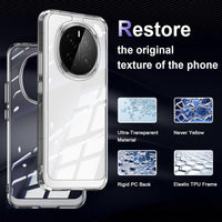 Liisooka Case for Honor Magic 7 Pro, Military Grade Drop Protection Phone Case, Yellowing Resistant, Anti-Scratch Hard PC Back, Shockproof Hard Ultra-Thin Protective Cover, Clear