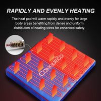 Electric Heated Seat Cushion with 3 Heat Settings for Camping & Outdoor Events Ã¢ÂÂ Black