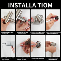 Vista 66cm Shower Riser Rail SUS304 Stainless Steel Bathroom Rail for Shower Wall Mounted Adjustable Shower Head Holder Brushed Silver