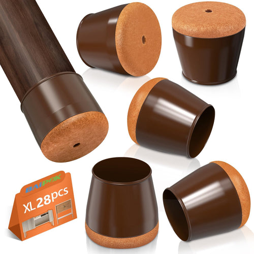 Chair Leg Floor Protectors, 28PCS Silicone Furniture Feet Protectors Pads, Chair Leg Cover for Floor Protect, No Noise No Scratches 38-50mm