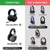 Geekria 100 Pairs Disposable Headphones Ear Cover for Large Over-Ear Headset Earcup, Stretchable Sanitary Ear Pads Cover, Hygienic Ear Cushion Protector (L/Black)